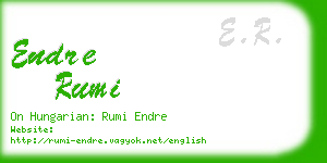 endre rumi business card